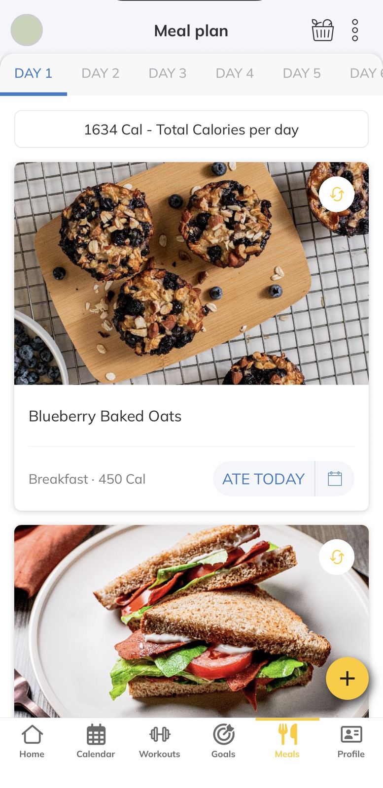 Thrive App - Meal Plans